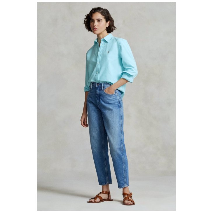 POLO RALPH LAUREN WOMEN SLIM FIT COTTON OXFORD SHIRT