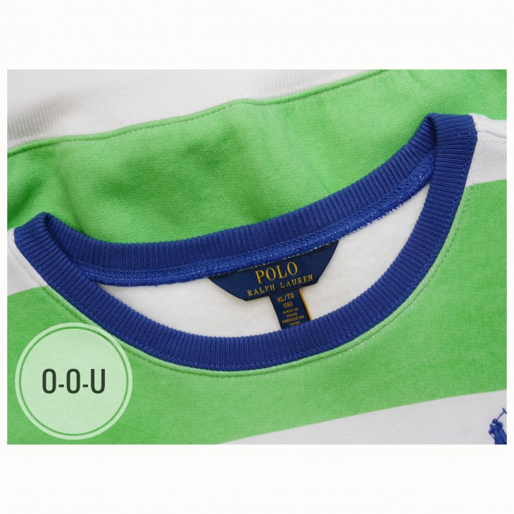 POLO RALPH LAUREN GIRLS STRIPED FLEECE SWEATSHIRT