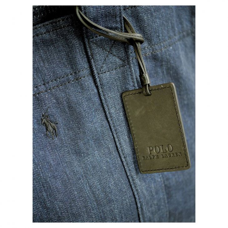 POLO RALPH LAUREN INDIGO DENIM TOTE BAG