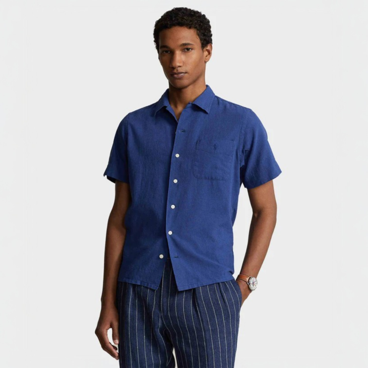 POLO RALPH LAUREN CLASSIC FIT LINEN-COTTON CAMP SHIRT