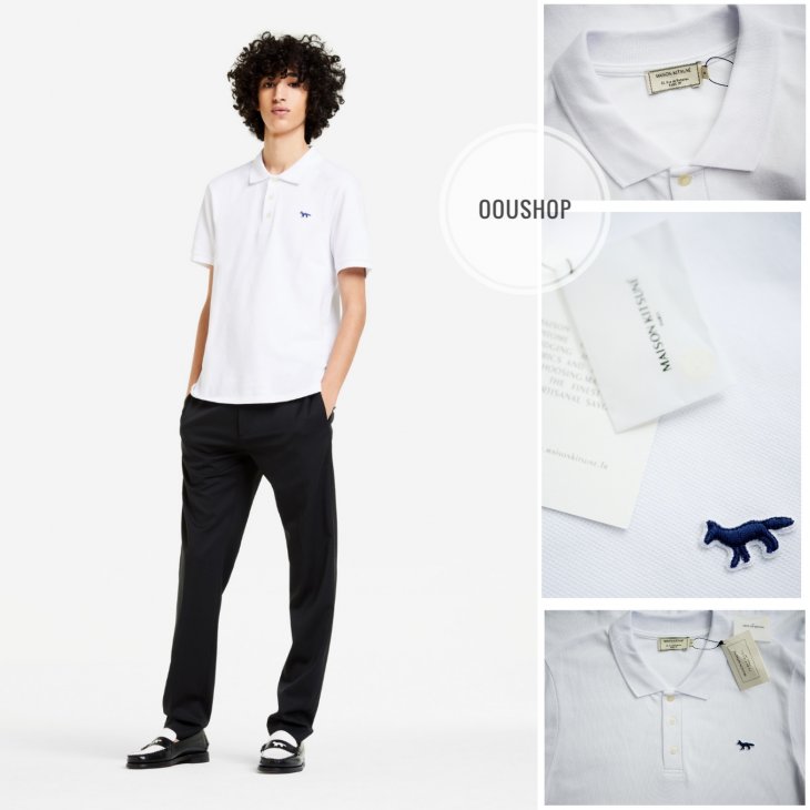 MAISON KITSUNE NAVY FOX PATCH CLASSIC POLO