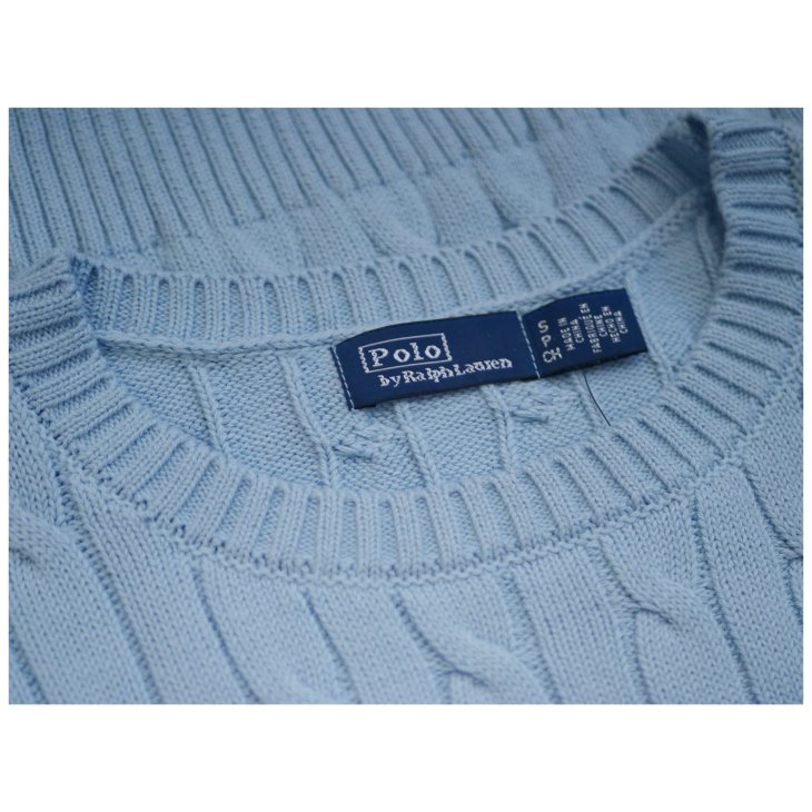 POLO RALPH LAUREN WOMEN COTTON CABLE SHORT SLEEVE JUMPER