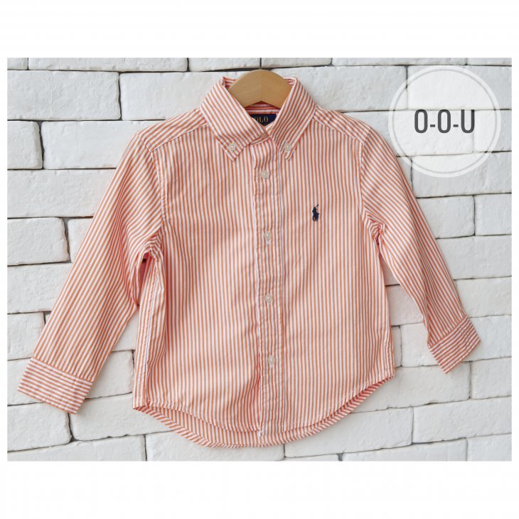 POLO RALPH LAUREN KIDS STRIPED COTTON POPLIN SHIRT