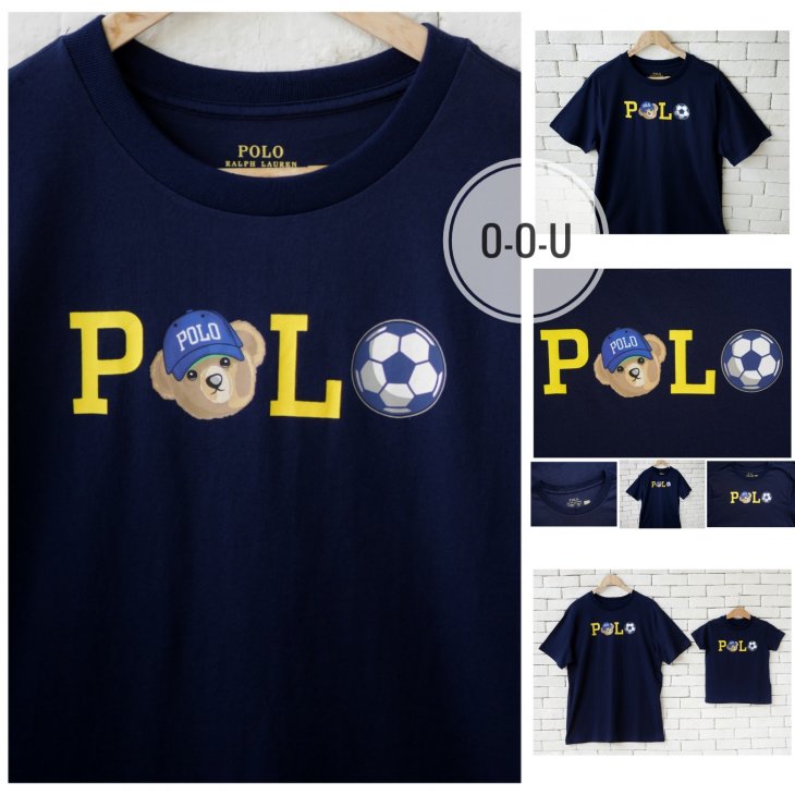 POLO RALPH LAUREN BOYS POLO BEAR & SOCCER COTTON T-SHIRT