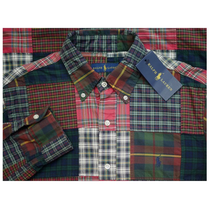 POLO RALPH LAUREN CLASSIC FIT PATCHWORK MADRAS SHIRT