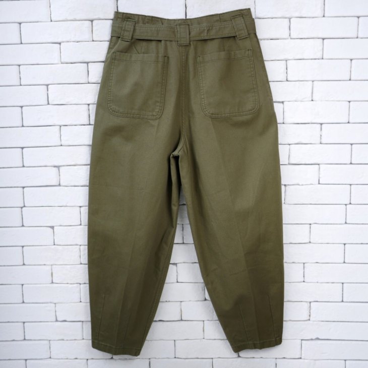 POLO RALPH LAUREN WOMEN BELTED TWILL TAPERED CROP PANT