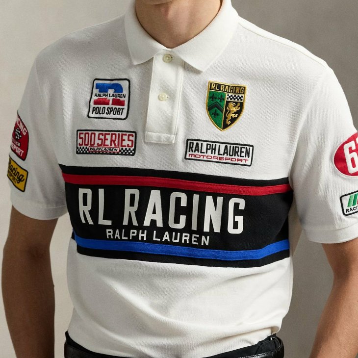 POLO RALPH LAUREN CLASSIC FIT MESH GRAPHIC POLO SHIRT