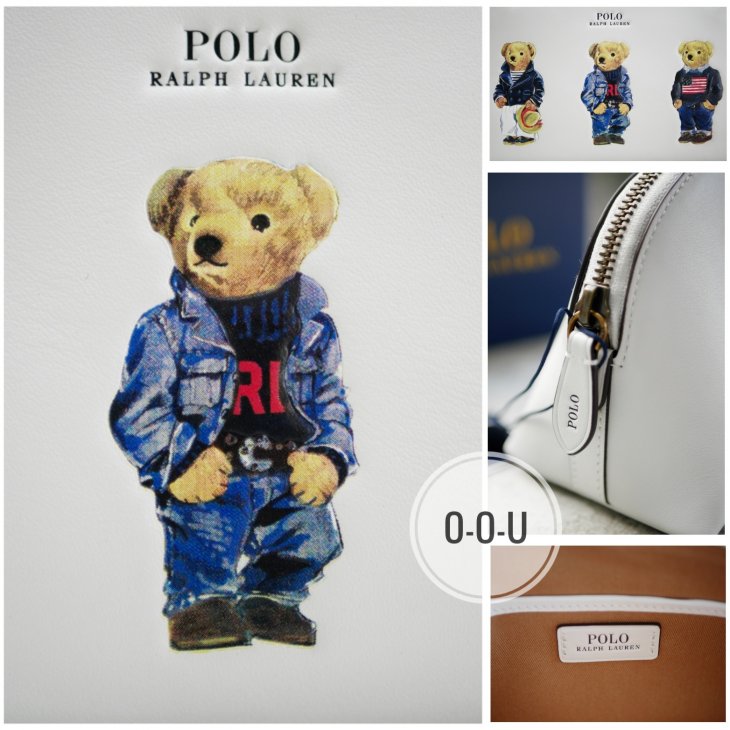 POLO RALPH LAUREN POLO BEAR LEATHER COSMETIC POUCH
