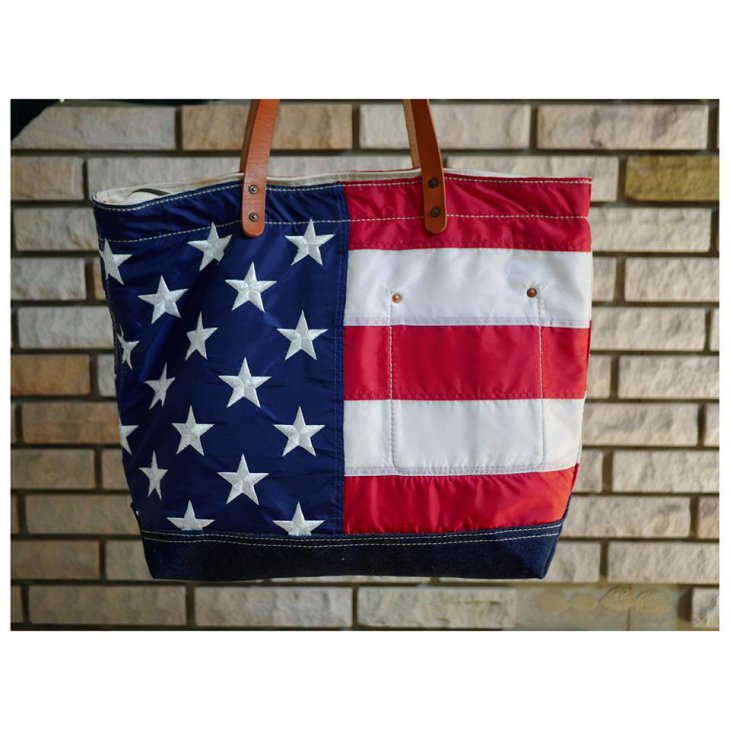 USA FLAG CANVAS TOTE BAG