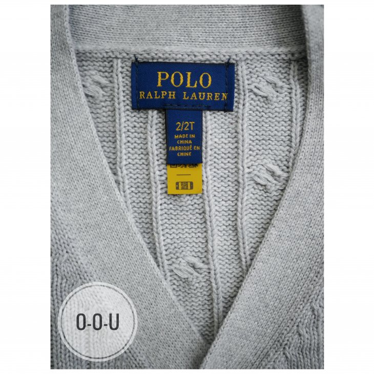 POLO RALPH LAUREN KIDS CABLE-KNIT COTTON V-NECK CARDIGAN