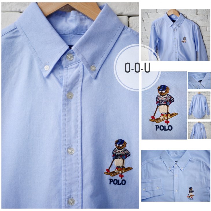 POLO RALPH LAUREN CUSTOM FIT SKI BEAR OXFORD SHIRT