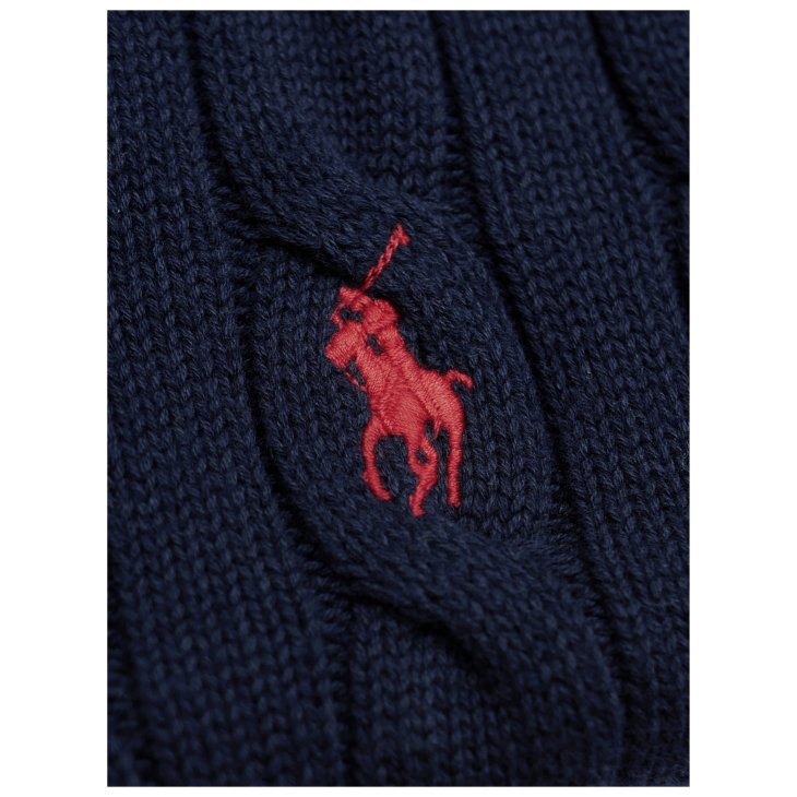 POLO RALPH LAUREN CABLE KNIT SHORT SLEEVE CARDIGAN