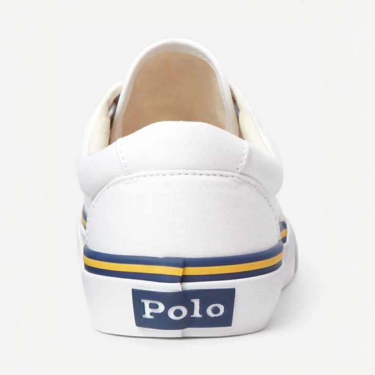 POLO RALPH LAUREN LOGO COTTON CANVAS TRAINER