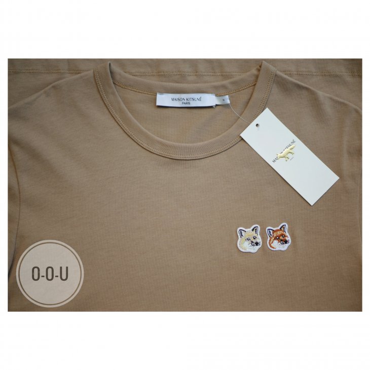 MAISON KITSUNE TEE-SHIRT DOUBLE FOX HEAD PATCH
