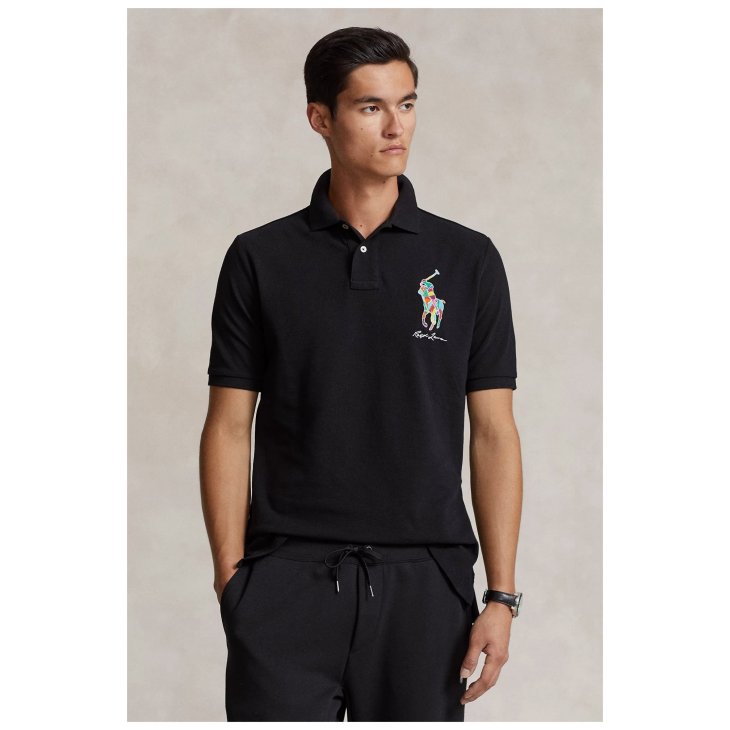 POLO RALPH LAUREN CUSTOM SLIM FIT BIG PONY MESH POLO SHIRT