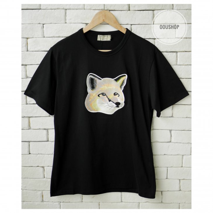 MAISON KITSUNE TEE-SHIRT PASTEL FOX HEAD EMBROIDERY