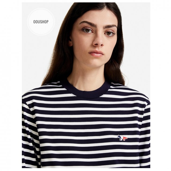 MAISON KITSUNE TRICOLOR FOX PATCH CLASSIC MARIN TEE-SHIRT