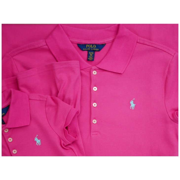 POLO RALPH LAUREN GIRLS COTTON MESH POLO DRESS