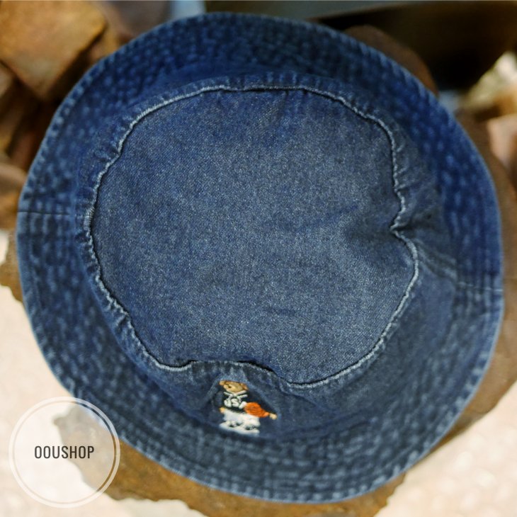 POLO RALPH LAUREN POLO BEAR DENIM BUCKET HAT