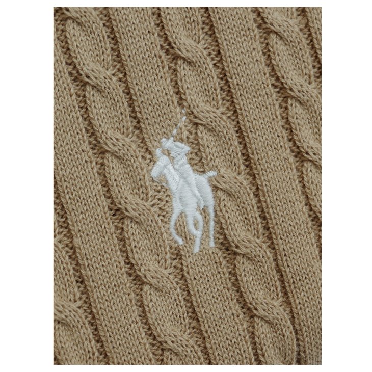 POLO RALPH LAUREN WOMEN COTTON CABLE KNIT POLO SHIRT