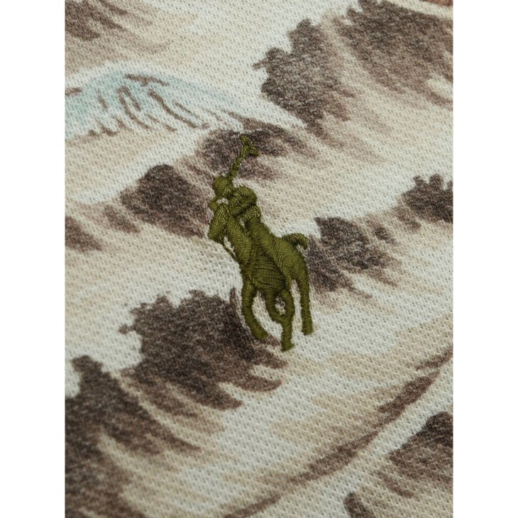 POLO RALPH LAUREN CLASSIC FIT BEACH-PRINT MESH POLO SHIRT