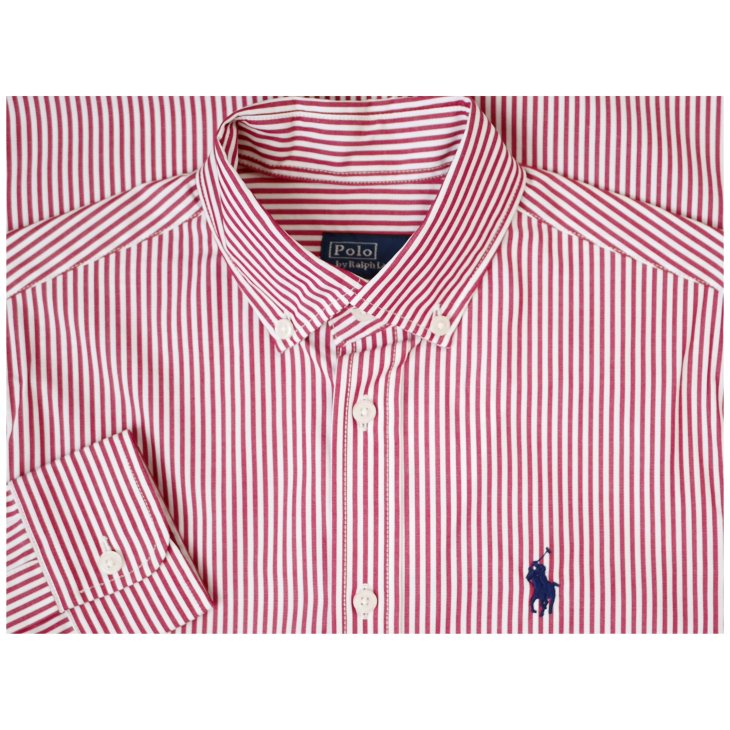 POLO RALPH LAUREN WOMEN SLIM FIT STRIPED COTTON SHIRT