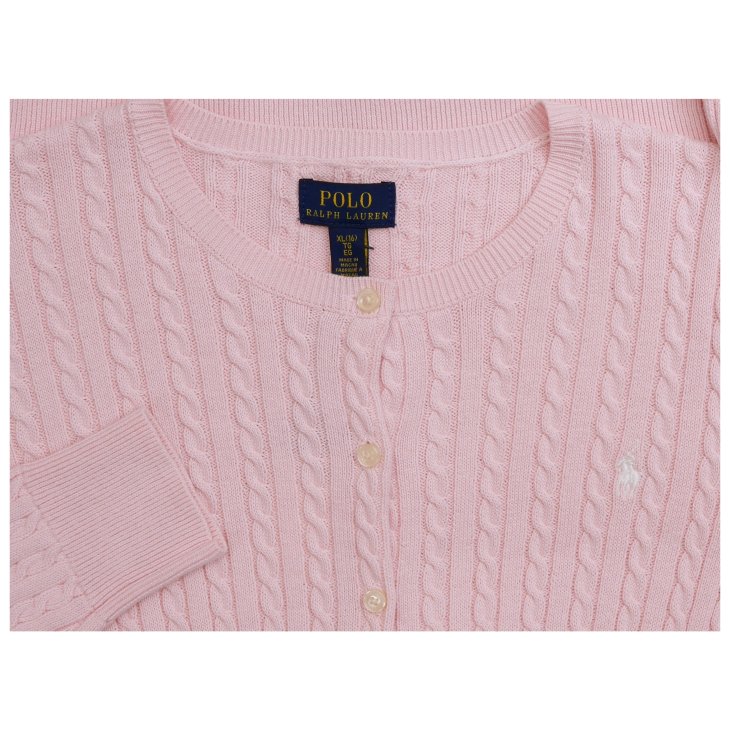 POLO RALPH LAUREN GIRLS MINI CABLE COTTON CARDIGAN