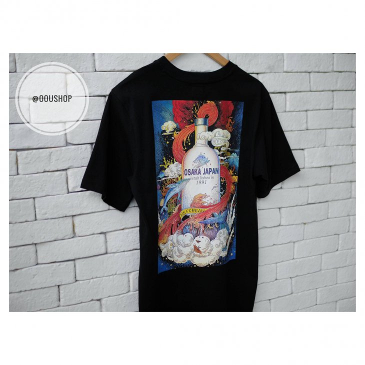 EVISU OSAKA JAPAN ESTAB LISHEO IN 1991 PRINT T-SHIRT