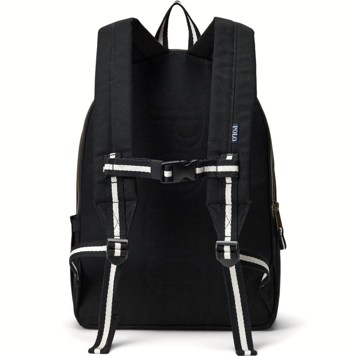 POLO RALPH LAUREN LETTER PATCH CANVAS BACKPACK