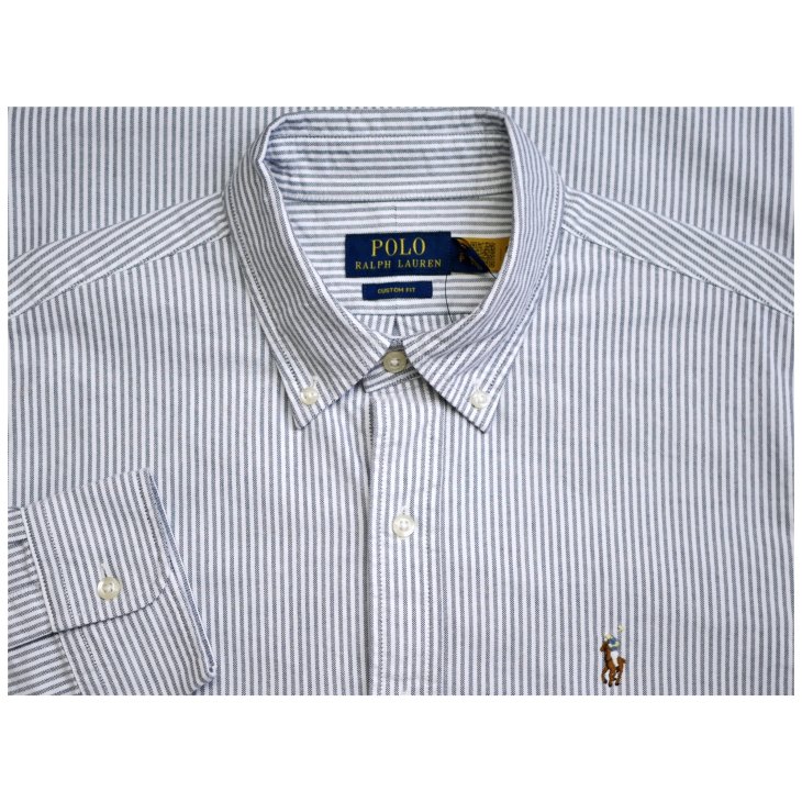 POLO RALPH LAUREN CUSTOM FIT STRIPED OXFORD SHIRT