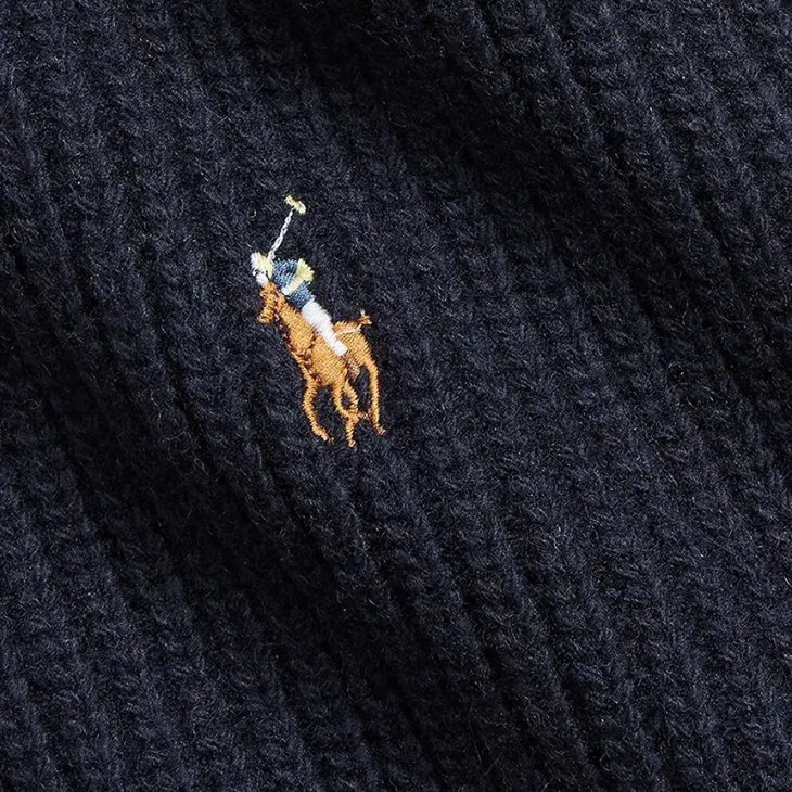 POLO RALPH LAUREN RIB-KNIT WOOL-BLEND SCARF