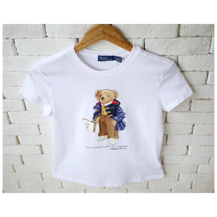 POLO RALPH LAUREN WOMEN POLO BEAR CREWNECK TEE