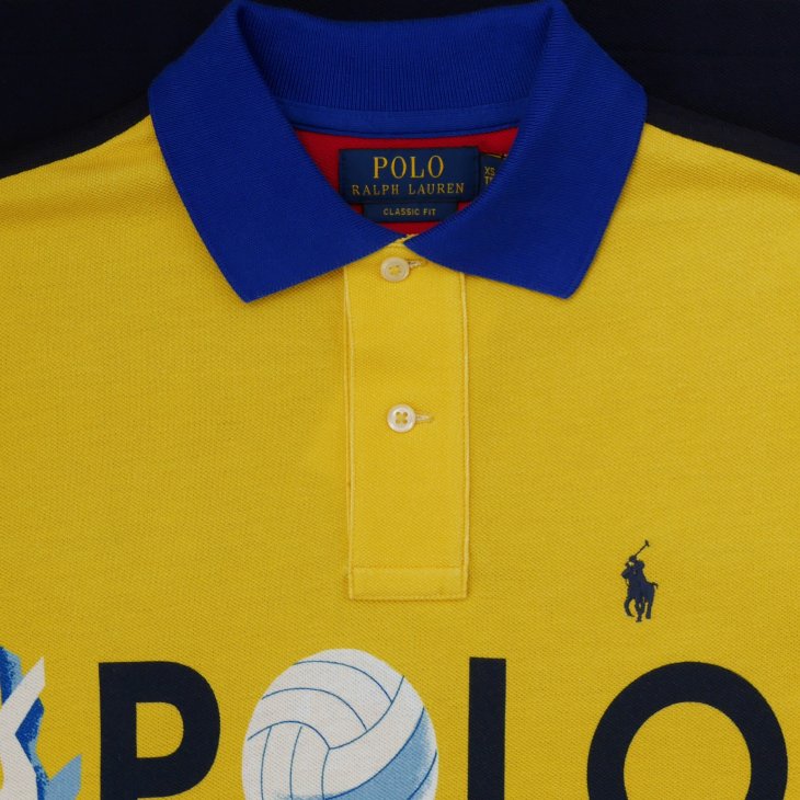 POLO RALPH LAUREN CLASSIC FIT MESH GRAPHIC POLO SHIRT