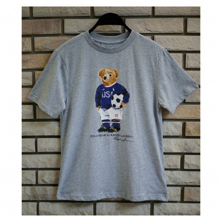 POLO RALPH LAUREN FOOTBALL BEAR BOYS COTTON TEE