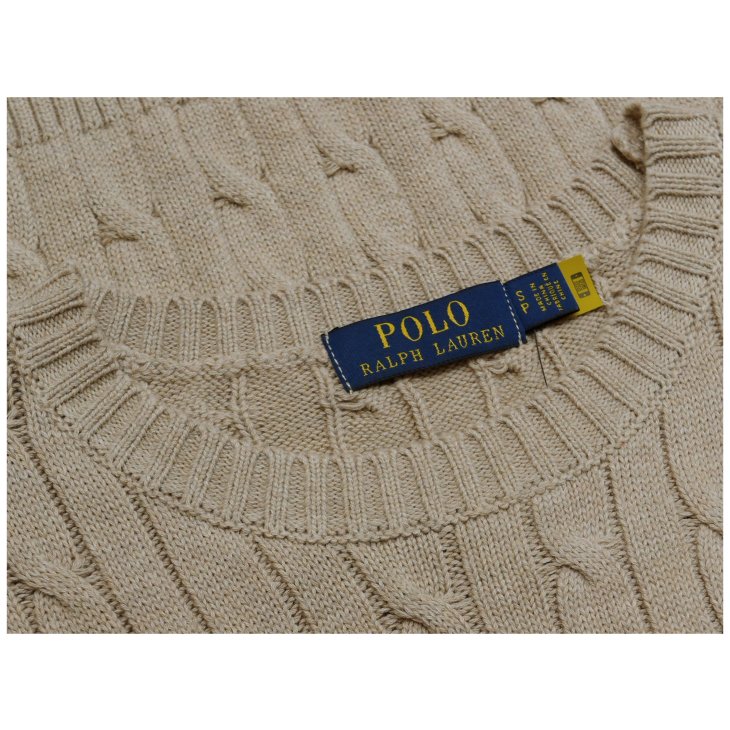 POLO RALPH LAUREN CABLE KNIT COTTON SWEATER