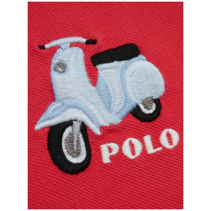 POLO RALPH LAUREN BOYS SCOOTER EMBROIDERED COTTON POLO SHIRT