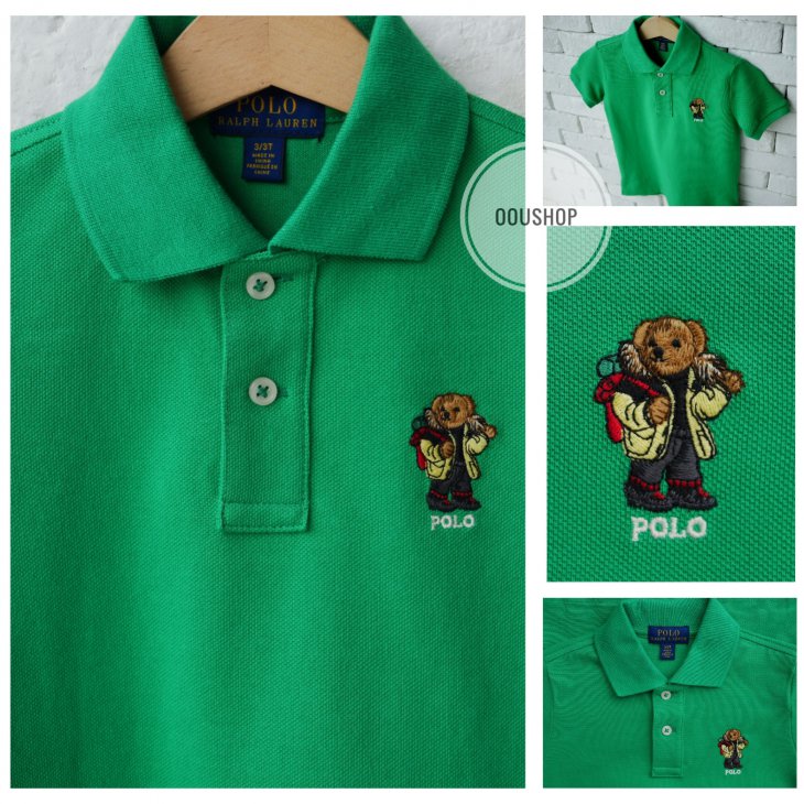 POLO RALPH LAUREN POLO BEAR KIDS COTTON MESH POLO