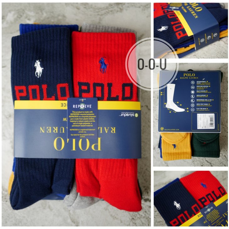 POLO RALPH LAUREN LOGO CREW SOCK 6-PACK