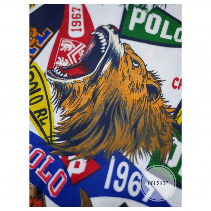 POLO RALPH LAUREN BOYS COTTON YALE 2 VARSITY  PENNANT T-SHIRT