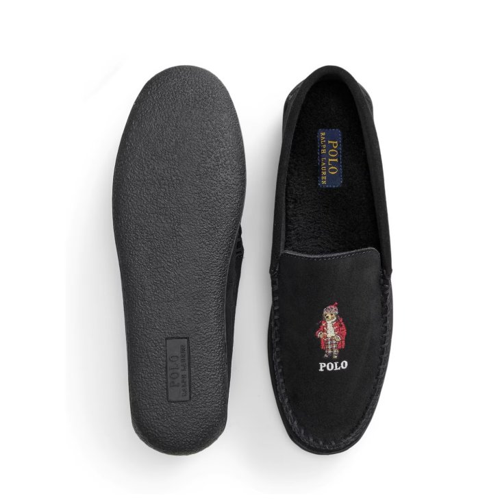POLO RALPH LAUREN BRENAN POLO BEAR SUEDE SLIPPER