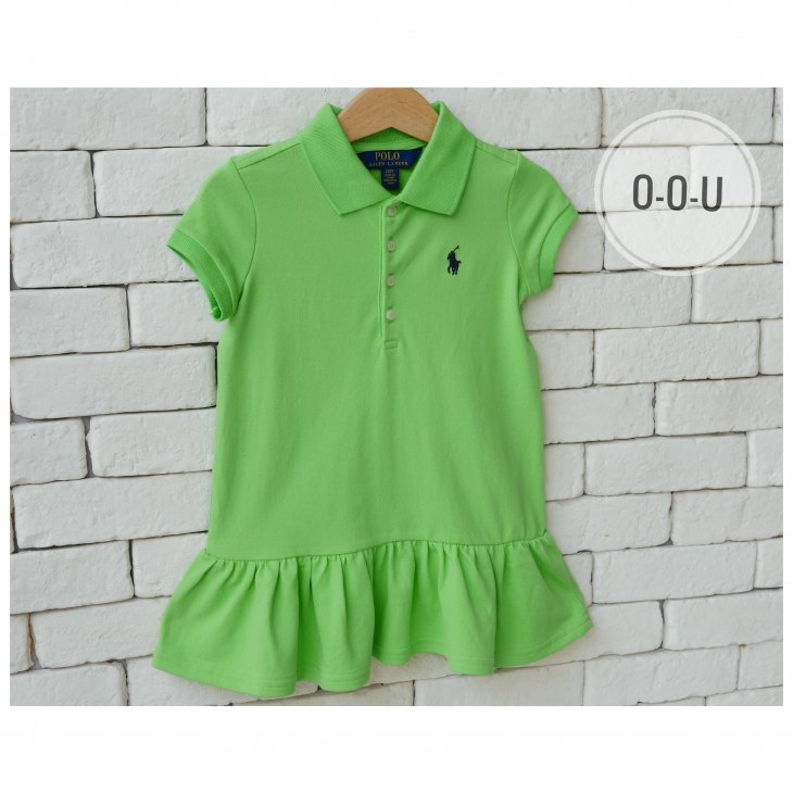 POLO RALPH LAUREN KIDS COTTON MESH POLO DRESS