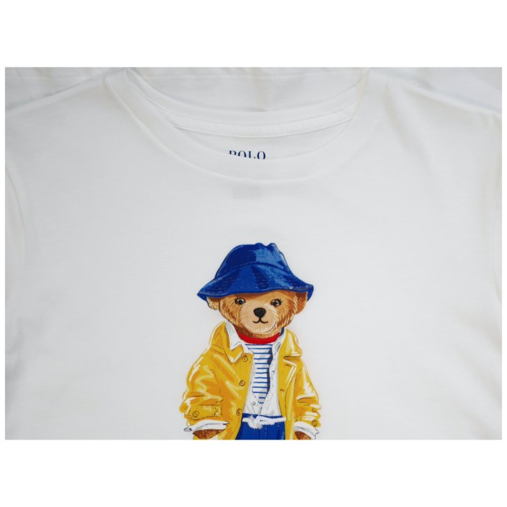 POLO RALPH LAUREN GIRLS POLO BEAR COTTON JERSEY TEE