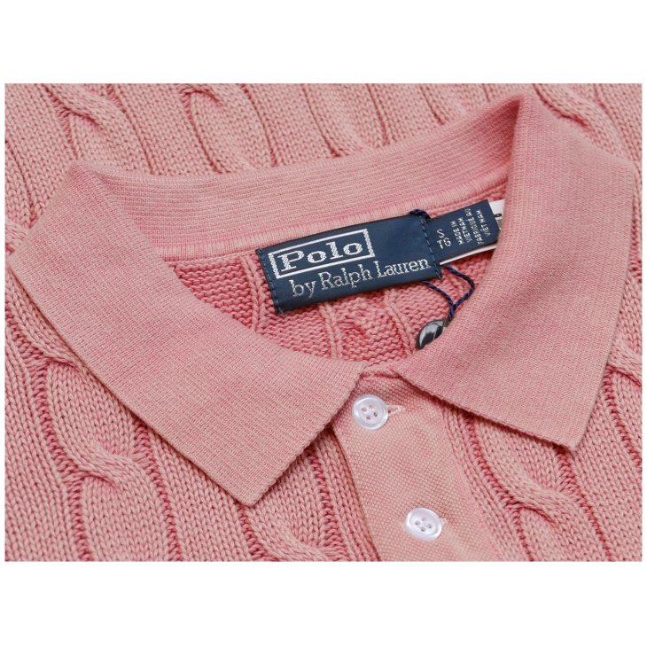 POLO RALPH LAUREN WOMEN CABLE KNIT POLO SHIRT