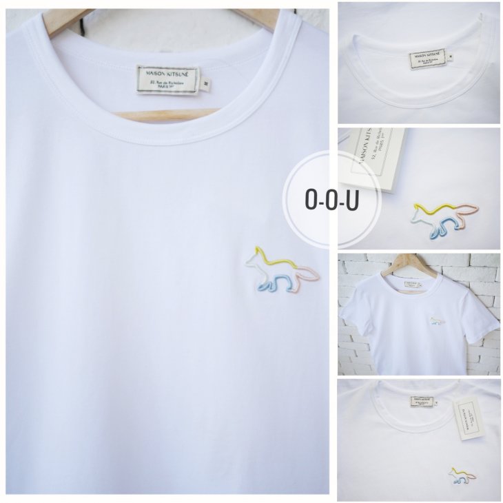 MAISON KITSUNÉ RAINBOW PROFILE FOX T-SHIRT