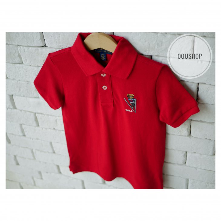 POLO RALPH LAUREN POLO BEAR KIDS COTTON MESH POLO