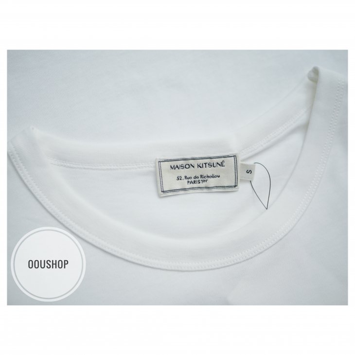 MAISON KITSUNE TEE-SHIRT DOUBLE FOX HEAD PATCH