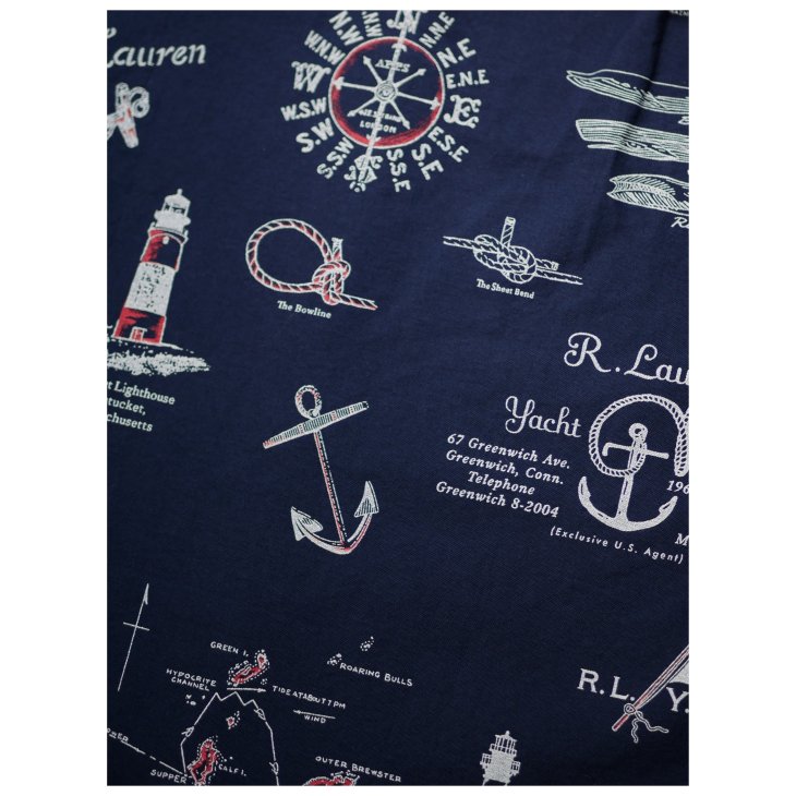 POLO RALPH LAUREN CLASSIC FIT NAUTICAL PRINT OXFORD SHIRT