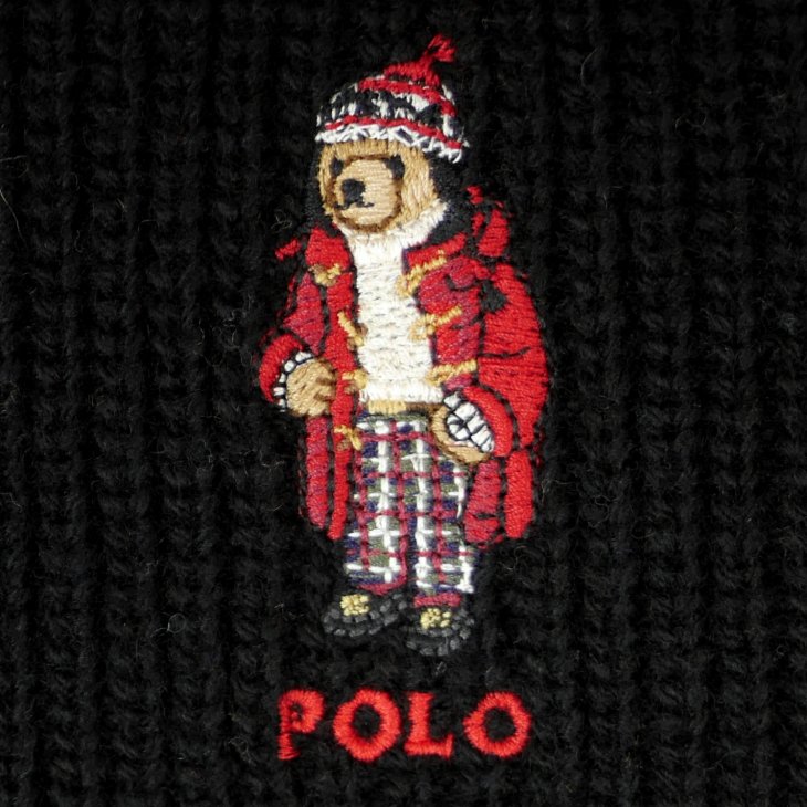 POLO RALPH LAUREN POLO BEAR RIB-KNIT SCARF