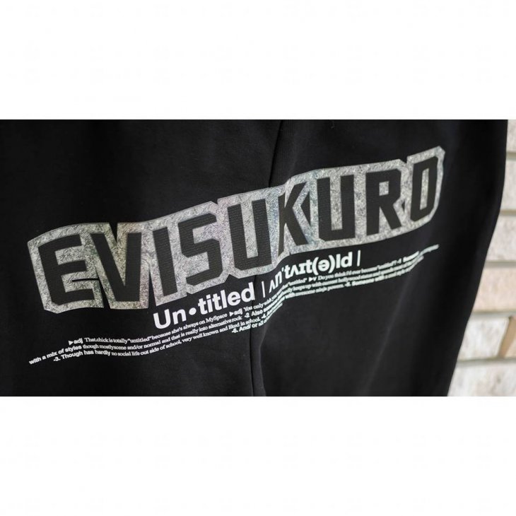EVISUKURO Untitled Dictionary Backprint Sweatpants