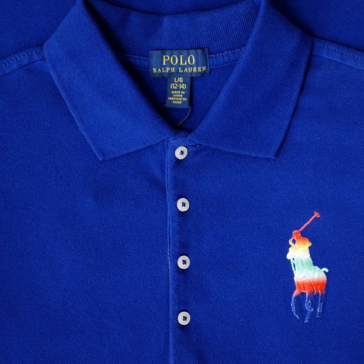 POLO RALPH LAUREN GIRLS BIG PONY COTTON MESH POLO DRESS